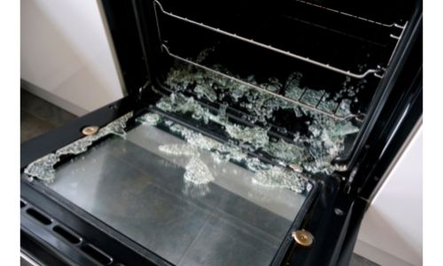 glass break in oven